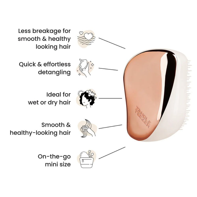 Tangle Teezer Compact Styler Rose Gold Cream