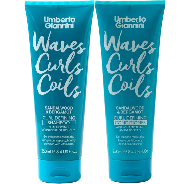 Umberto Giannini Waves, Curls & Coils Shampoo & Conditioner - 2x250ml