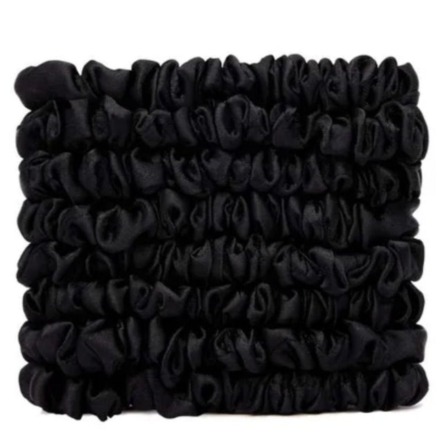 Veganboost Satin Scrunchies Black Small - 8pcs