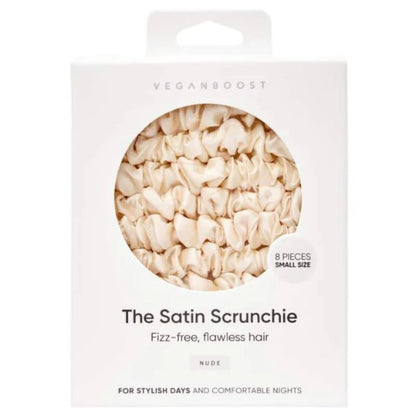 Veganboost Satin Scrunchies Nude Small - 8pcs