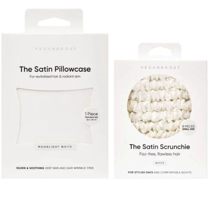 Veganboost Satin Sleepy Set - White