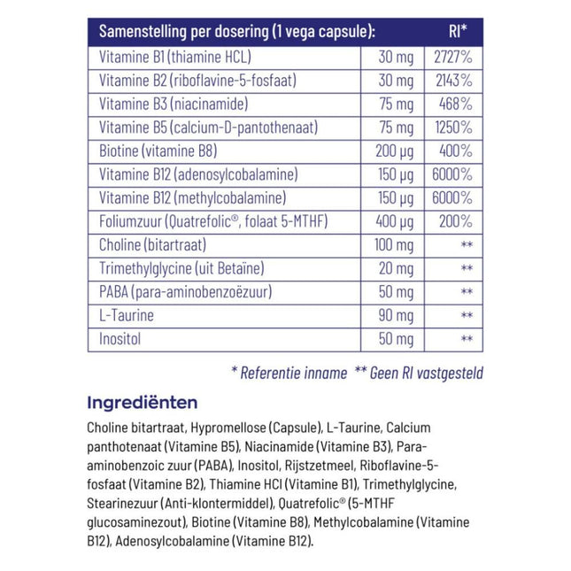 Vitakruid B-Complex Actief zonder B6 - 90pcs
