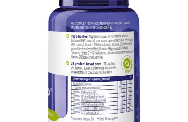 Vitakruid RelaxComplex Magnesiumtauraat & Vitamine D3