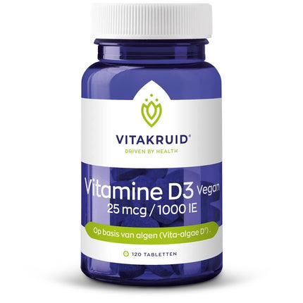 Vitakruid Vegan Vitamine D3 25 mcg / 1000 IE - 120pcs