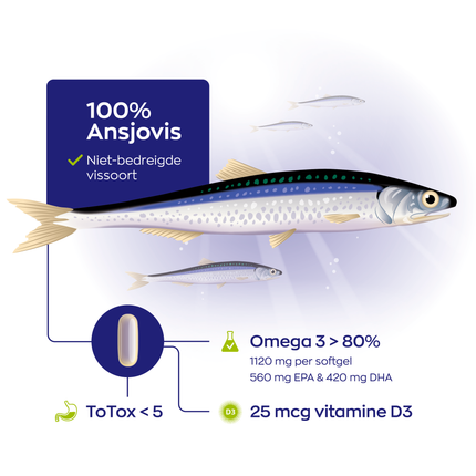 Vitakruid Visolie 1400 TG® Sport met D3 - 90st