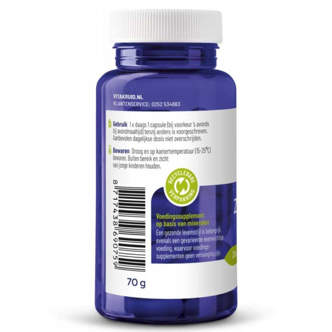 Vitakruid Zink-Methionine & Koper - 90 Vegan Capsules