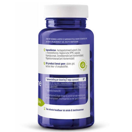 Vitakruid Zink-Methionine & Koper - 90 Vegan Capsules