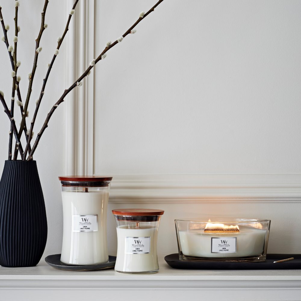 WoodWick Linen Mini Candle - 85gr