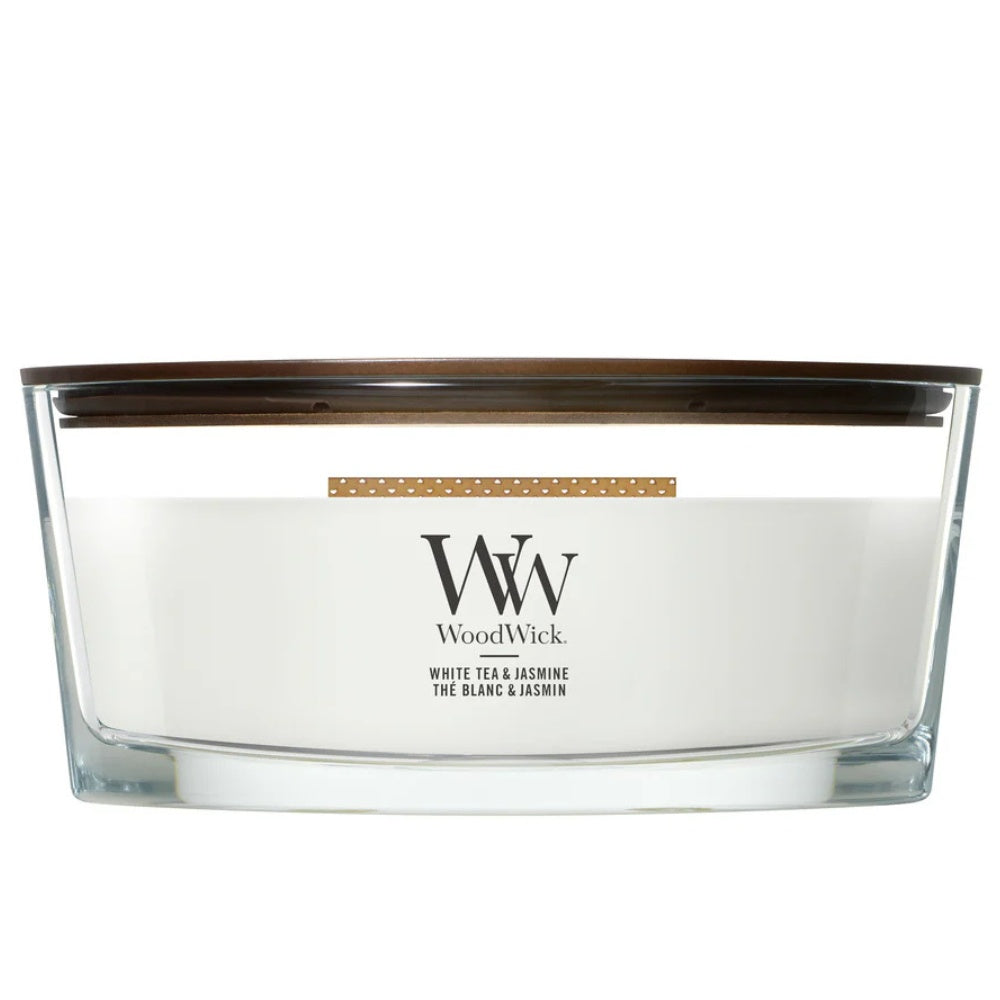 WoodWick White Tea & Jasmine Ellipse Candle - 454gr
