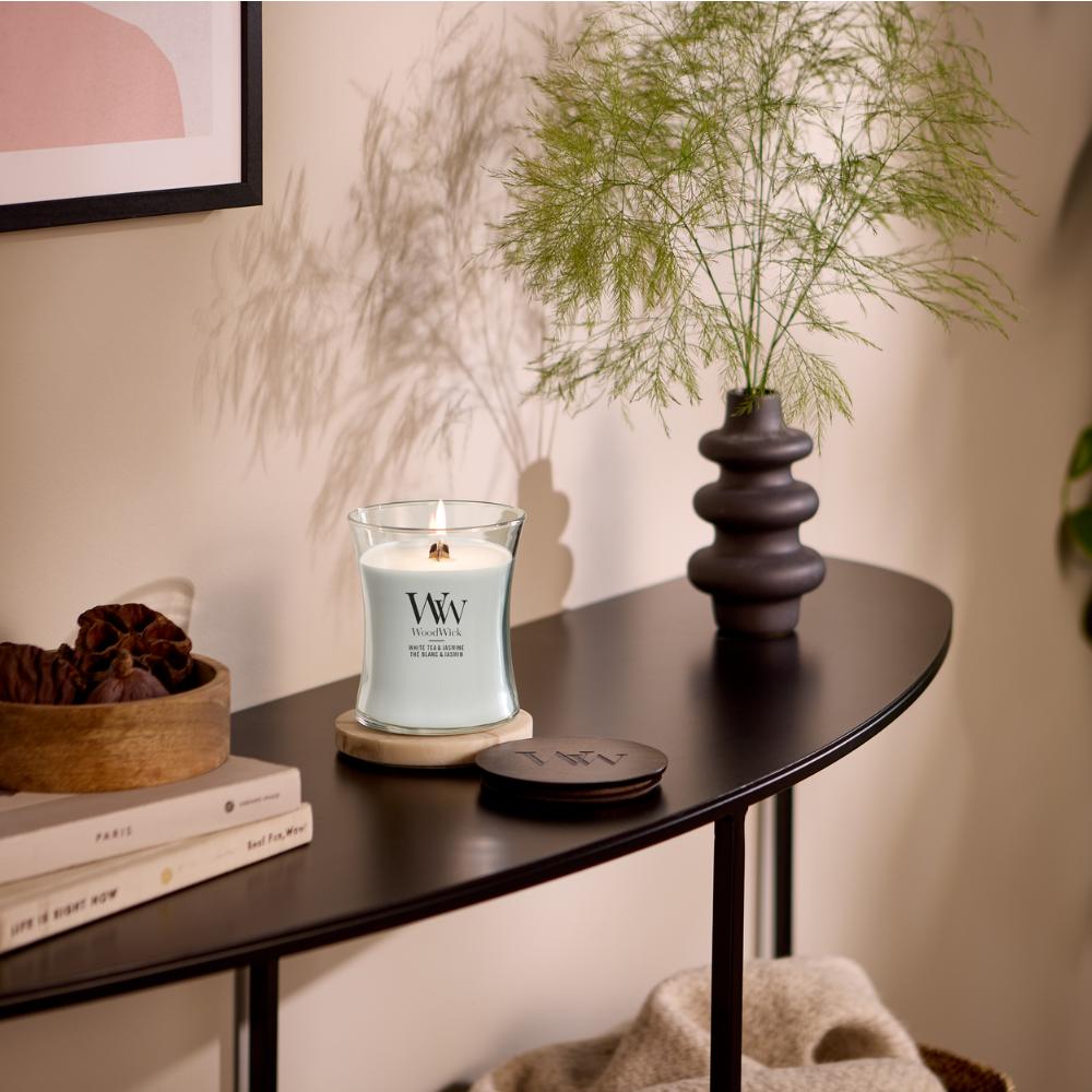 WoodWick White Tea & Jasmine Medium Candle - 275gr