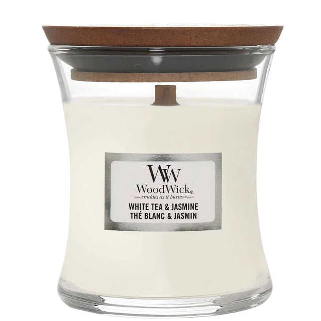 WoodWick White Tea & Jasmine Mini Candle - 85gr