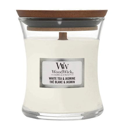 WoodWick White Tea & Jasmine Mini Candle - 85gr
