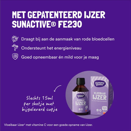 Yummygums IJzer Vloeibaar - 250ml