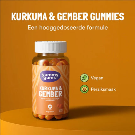 Yummygums Kurkuma & Gember Gummies - 60pcs